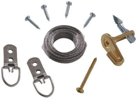 Hillman Hanger Mega Hook Kit - 100 Lb Capacity - 1 Piece, Brass, Gold, Antique Finish — Residential Use, Standard Application