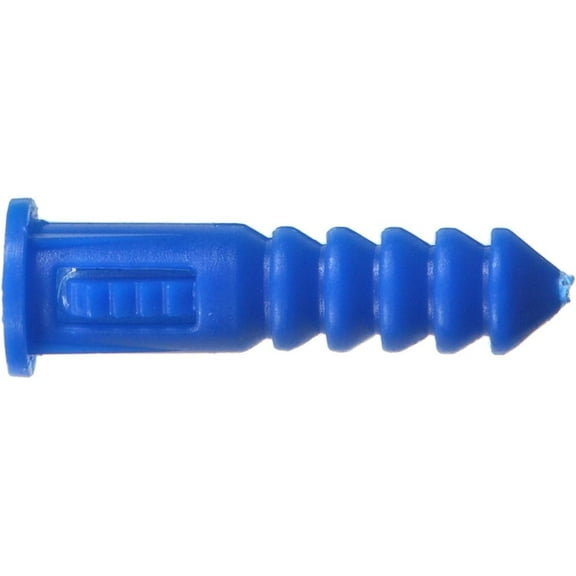 Hillman Hollow Wall Anchor - Plastic, Blue - 100 Box