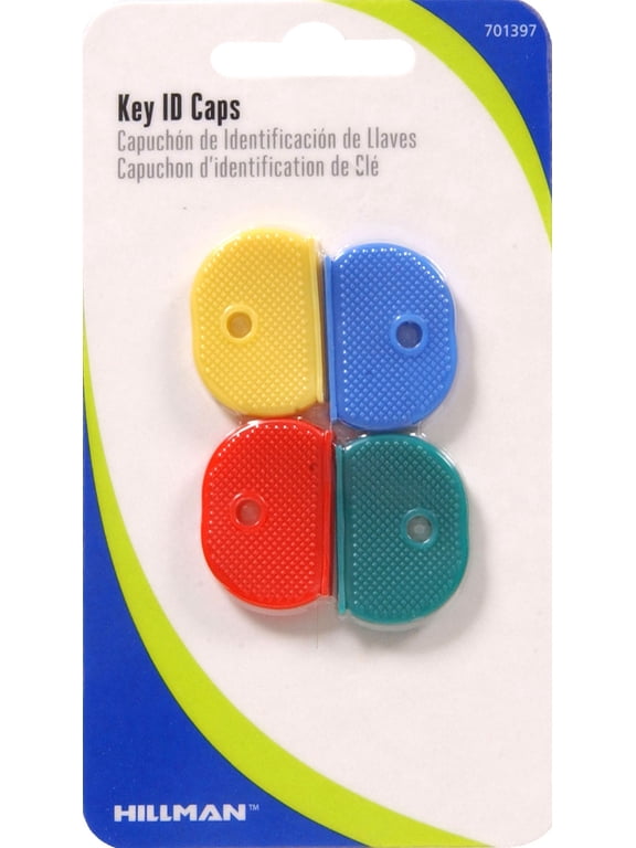 Key ID Caps with Assorted Colors, 4 Count