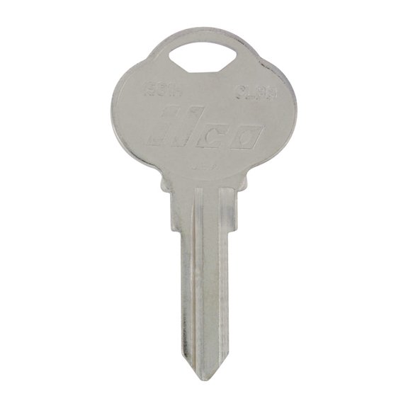 Hillman 5935192 KeyKrafter Automotive Silver Universal Key Blank, 190 CLB8 Double Sided for Club Steering Wheel - Pack of 4
