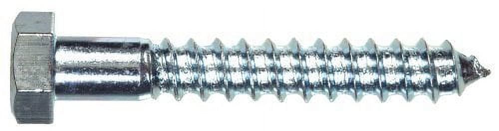 Hillman Lag Screw Hex Head - Grade 2 Zinc Finish - 1/4" x 6" — Construction & DIY Use, Standard Hardware Spec