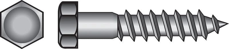 Hillman Lag Screws 1/4 " X 2 " Hot Dip Galvanized Hex Head