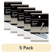 (5 pack) Hillman Lag Screws, 1/4" x 3", Zinc Plated, Steel, Pack of 3, New