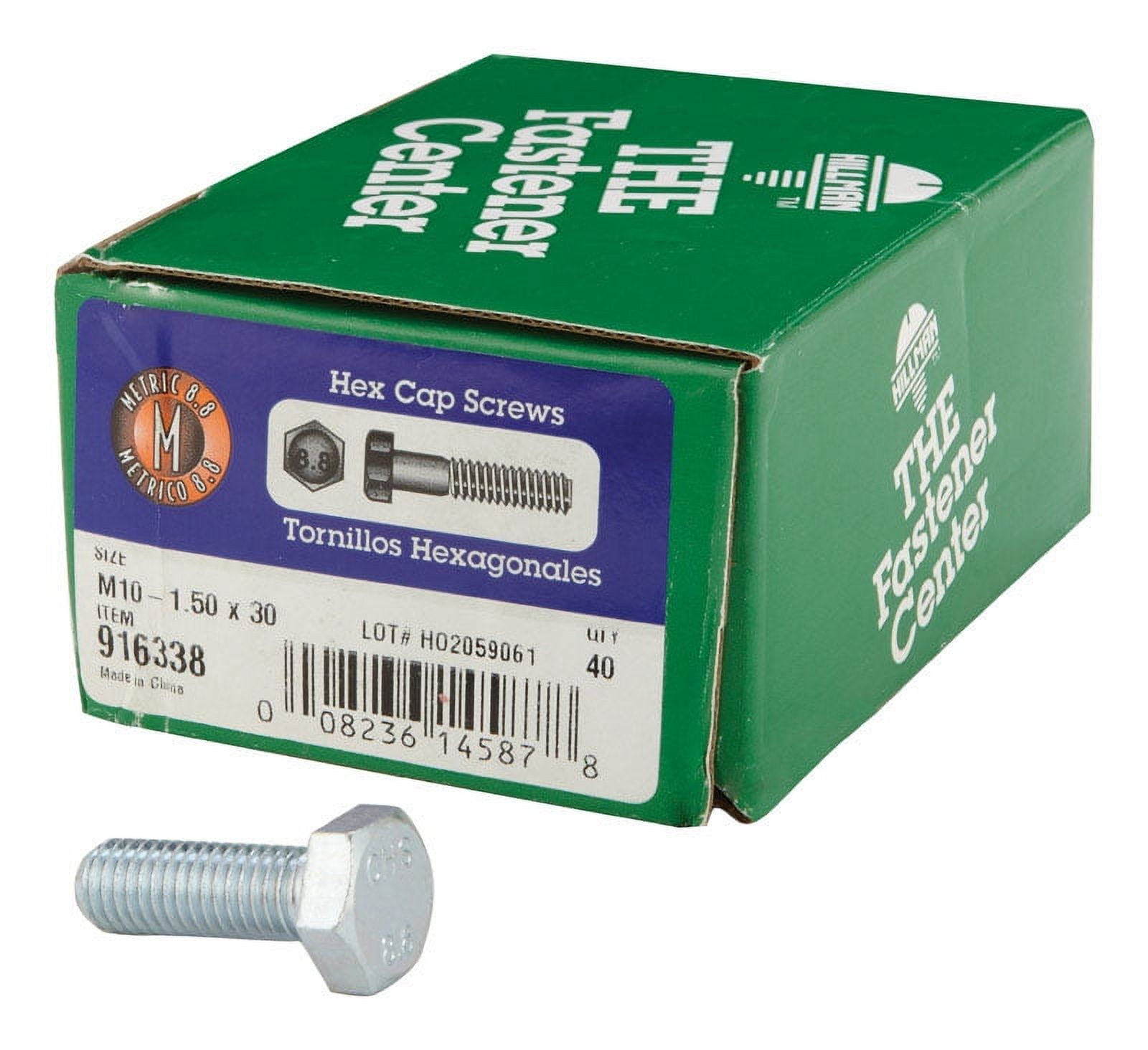Hillman M8-1.25 mm D X 100 mm L Heat Treated Steel Hex Head Cap Screw 30 pk Hillman M8-1.25 mm D X 100 mm L Heat Treated Steel Hex Head Cap Screw 30 pk