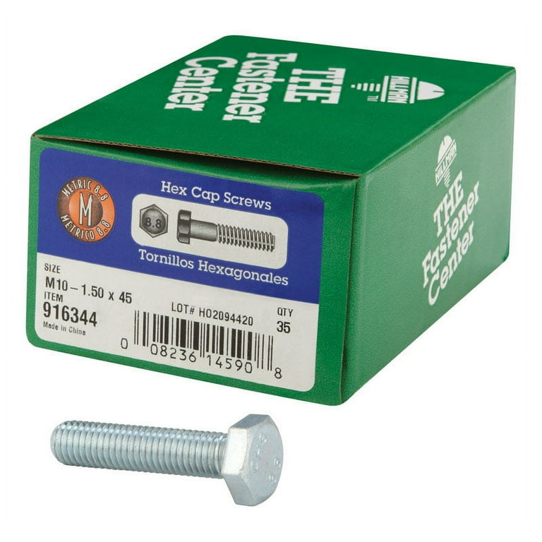 Hillman M8-1.25 mm D X 100 mm L Heat Treated Steel Hex Head Cap Screw 30 pk Hillman M8-1.25 mm D X 100 mm L Heat Treated Steel Hex Head Cap Screw 30 pk