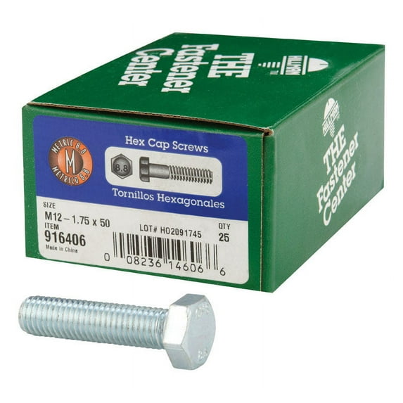 Hillman M12-1.75 mm Metric Heat Treated Zinc Steel Hex Head Cap Screw