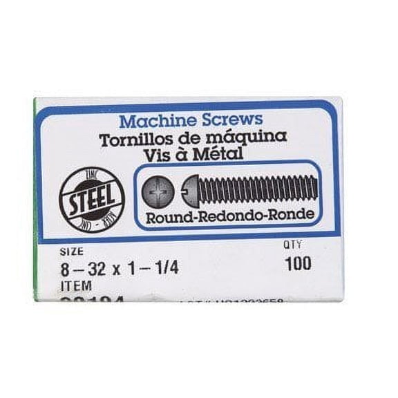 Hillman Machine Screws 1-1/4 " Zinc Combination/Phillips/Slotted Round Head Box 100