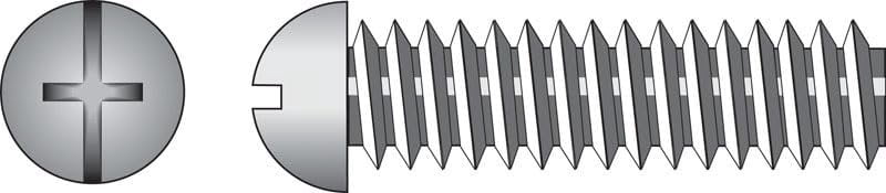 Hillman Machine Screws No. 8 - 32 X 1/2 " Zinc Combination/Phillips/Slotted Round Head Box 100
