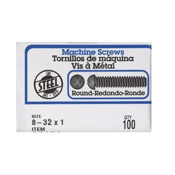 Hillman Machine Screws No. 8 - 32 X 1 " Zinc Combination/Phillips/Slotted Round Head Box 100