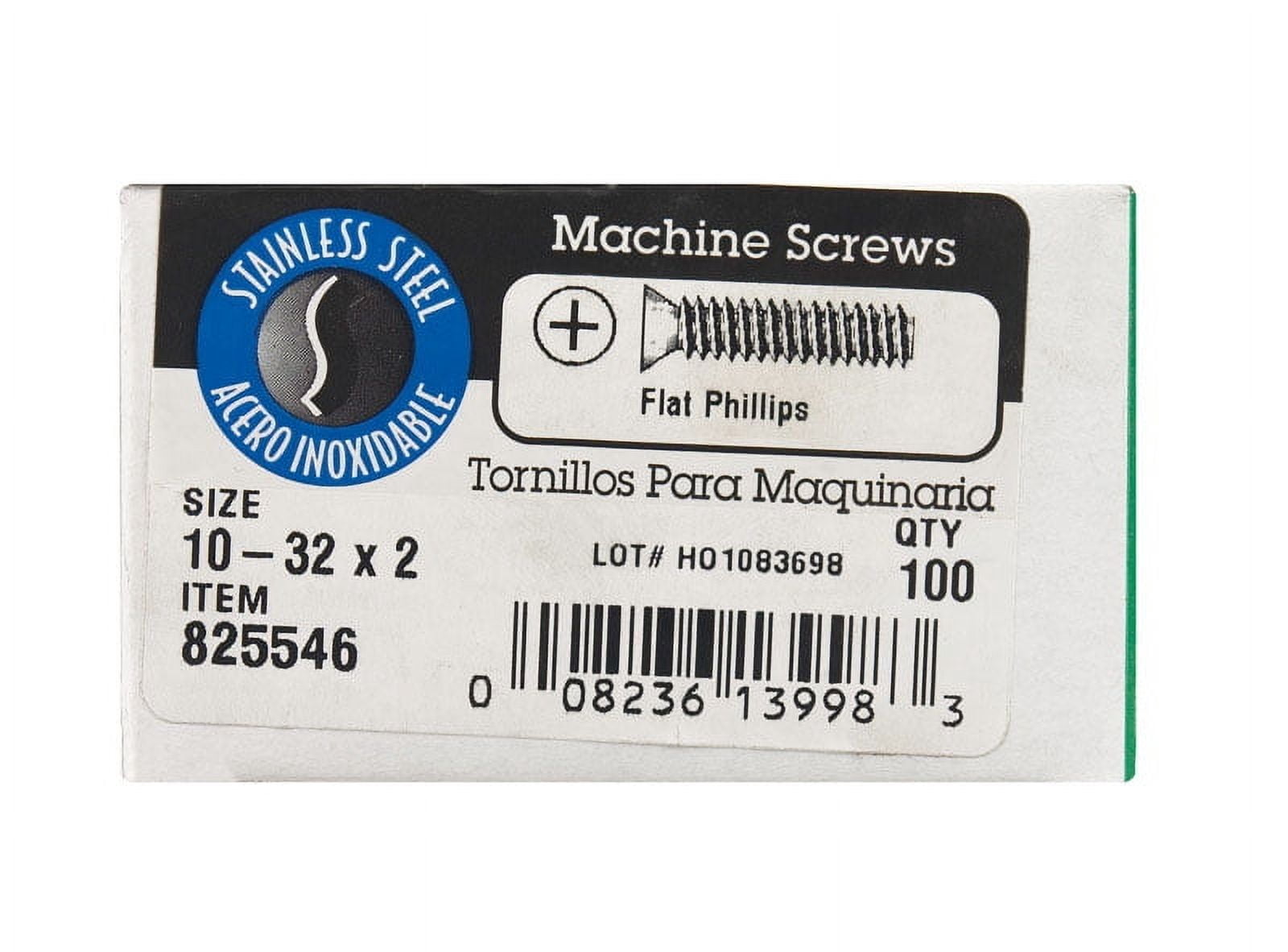 Viti Macchina Testa Tonda Phillips Acciaio Inox #6-32 X 1-1/4 - Confezione 100 Pezzi - Foto 3