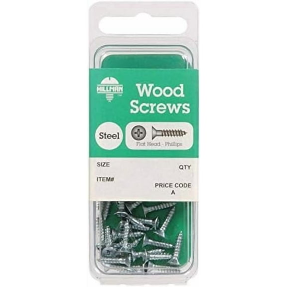 Hillman No. 10 x 2-1/2 in. L Phillips Flat Head Zinc-Plated Steel Wood Screws 6 pk