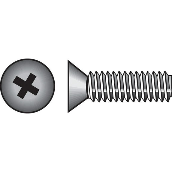Hillman No. 8-32 X 2-1/2 in. L Phillips Flat Head Zinc-Plated Steel Machine Screws 100 pk