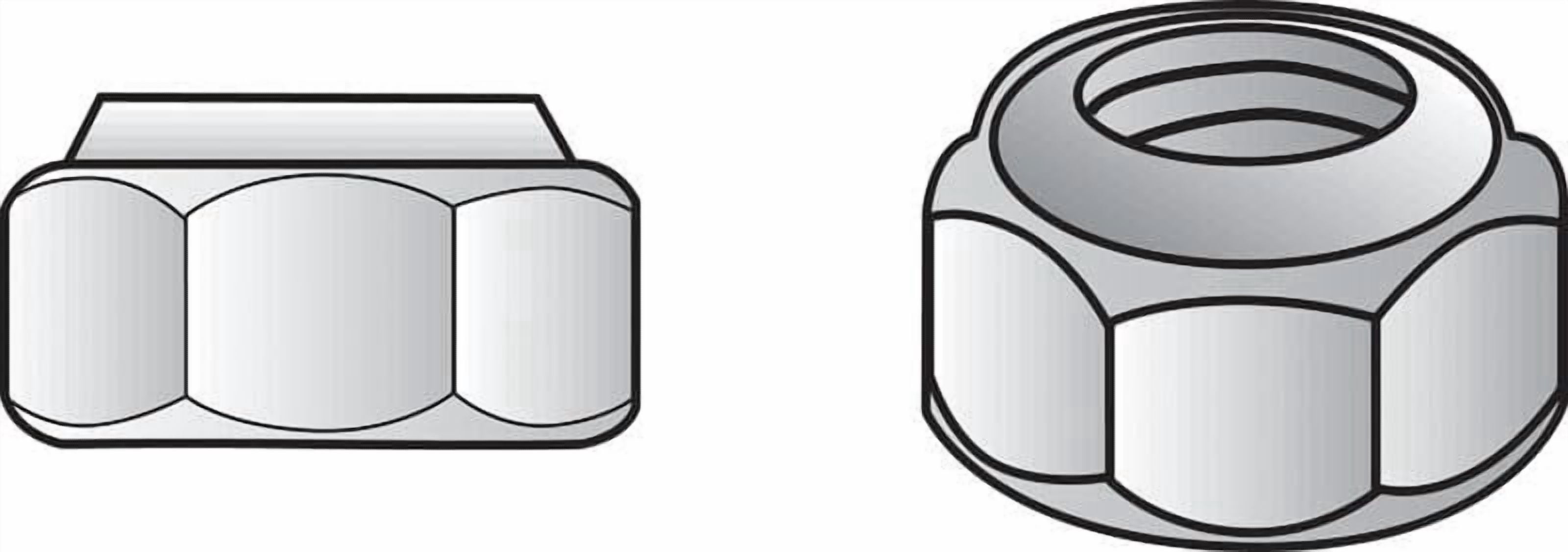 Hillman Nylon Insert Lock Nuts 7/16 " Zinc Coarse Steel 50 / Box