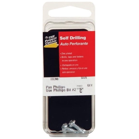 Hillman Pan Head Phillips Drive Self Drilling Screws Steel 8 x 1 in. L 4 per box