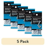 (5 pack) Hillman Pan Head Phillips Machine Screw 10-24 x 2-1/2", Zinc, Steel, 5 Sets