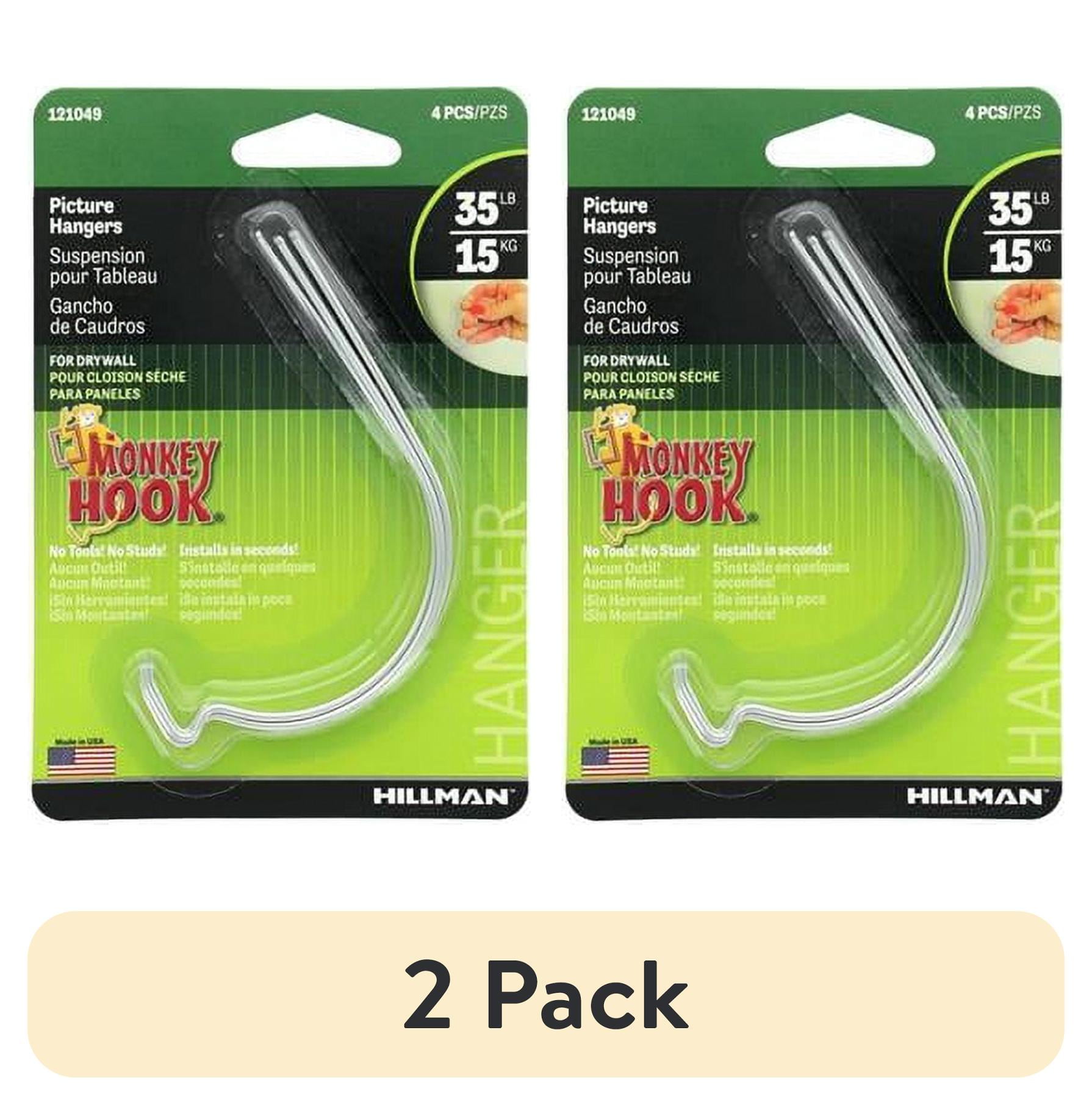 Hillman Picture Hanger 35lb Monkey Hook 4pc