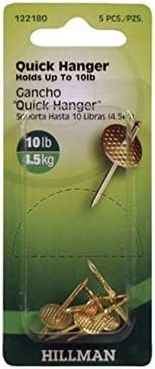 Hillman Picture Hanger One Piece 10 Lb Brass Plated Carded