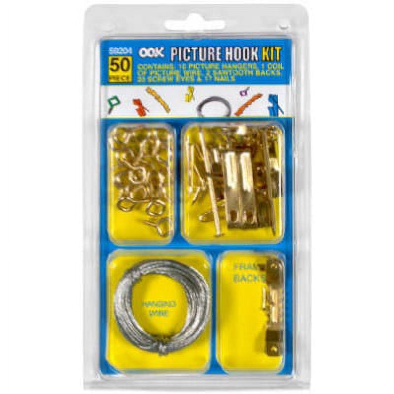 Hillman Picture Hanging Kit, Assorted, 50Pc. 1 Pack