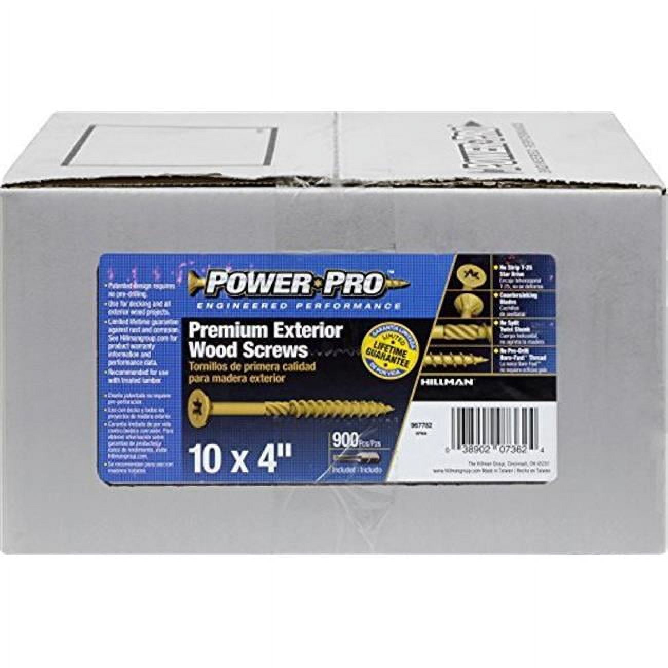 Hillman #8 x 1-1/4 in. Power Pro ONE Flat Exterior Bronze Multi
