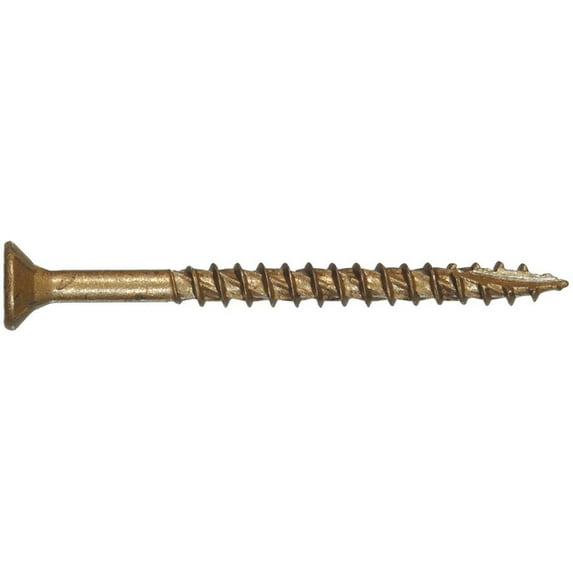 Power Pro 967774 Wood Screws, #8 x 1-3/4", Premium Outdoor Deck Screws, Rust Resistant, Epoxy Coated Bronze, 3500pcs Box