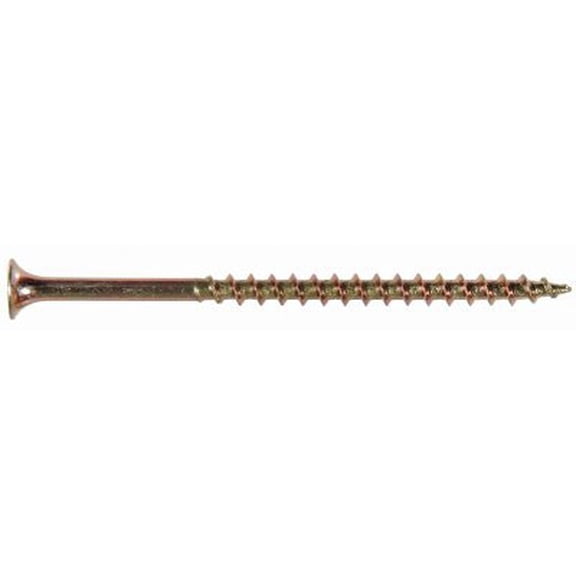 Hillman Power Pro No. 8 x 1-3/4 in. L Star Flat Head Yellow Zinc-Plated Steel Wood Screws 175 pk