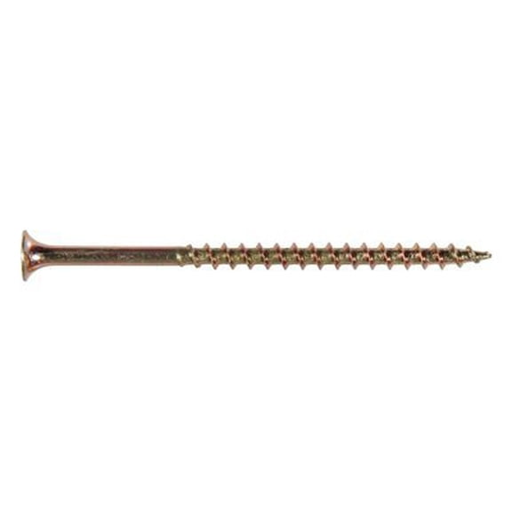 Hillman Power Pro No. 9 x 3 in. L Star Flat Head Yellow Zinc-Plated Stainless Steel Wood Screws