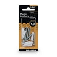 thumbnail image 1 of Hillman Multi-Material Ribbed Anchor Screws, #6-8 x 1", Plastic and Steel, 10 lbs, White, 6 sets, 1 of 8