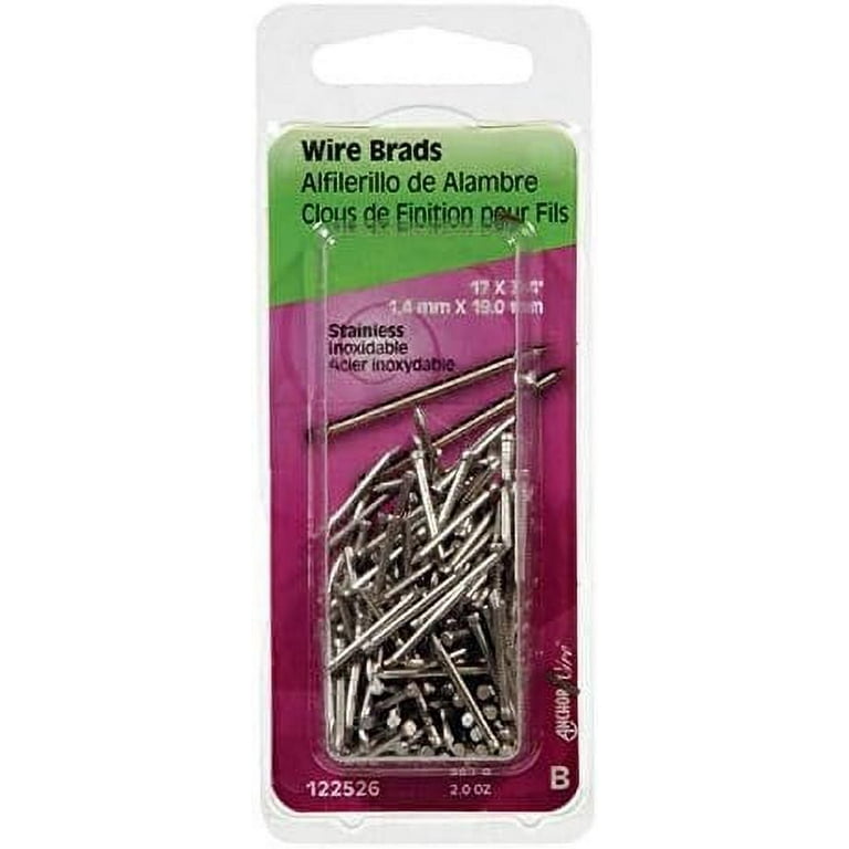 Hillman 17 Ga. X 3/4 in. L Stainless Steel Brad Nails 1 pk 2 oz Hillman 17 Ga. X 3/4 in. L Stainless Steel Brad Nails 1 pk 2 oz