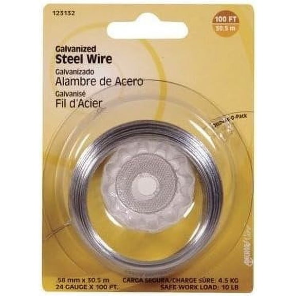 Hillman Steel Wire Galvanized - 100' 24 Ga, 10 Lb