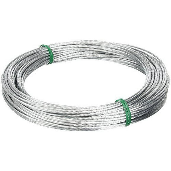 Hillman Stranded Galvanized Wire Multi-Purpose 0' 20 Ga Galv Card  Indoor & Outdoor Use, NEC-Compliant