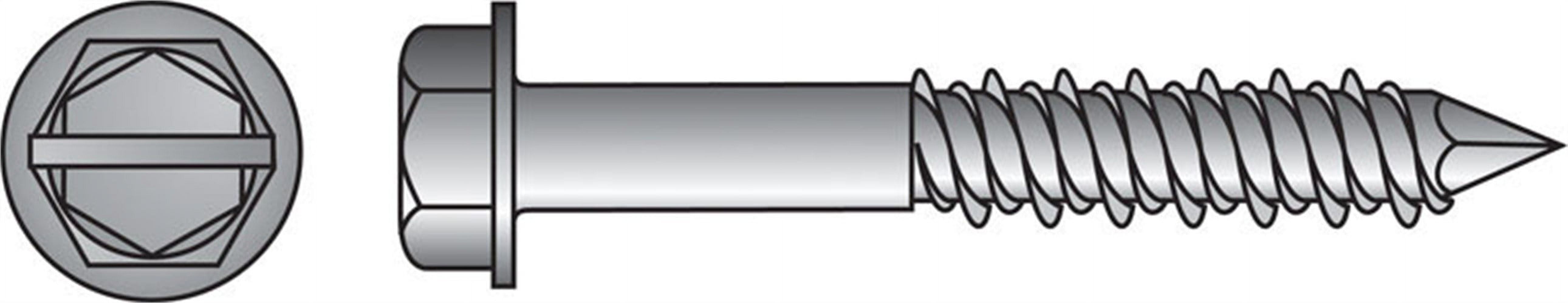 Hillman 1/4 In. x 1-1/4 In. Hex Washer Tapper Concrete Screw Anchor (100-Count)
