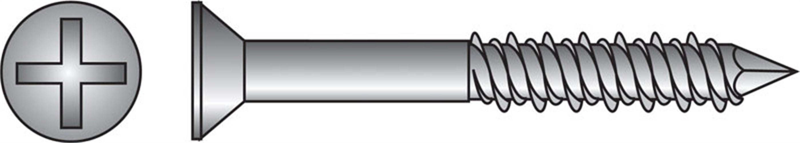 HILLMAN FASTENERS Rawl 3/16 x 1-3/4-Inch Tapper Concrete Screw with Phillips Flat Head, 100-Pack 375301