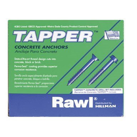 Hillman Tapper Masonry Fastener 1/4 " X 2-3/4 " Flat Head Phillips 100/Box