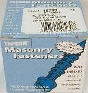 Hillman Tapper Steel Flat Head Concrete Screw Anchor 100 pk — Construction & DIY Use, Standard Hardware Spec