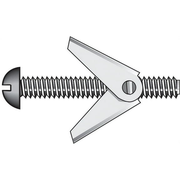 Hillman Toggle Bolt - Zinc Plated Steel, Easy Installation - 50 Count, 1/8 x 2 In.