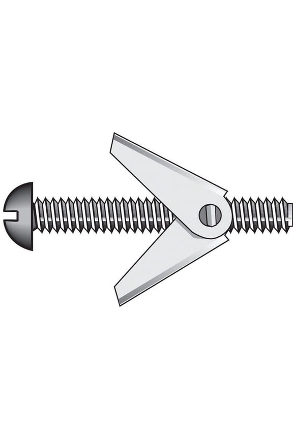 Toggle Bolt - Zinc Plated Steel, Easy Installation - 50 Count, 1/8 x 2 In.