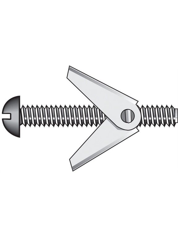 Toggle Bolt - Zinc Plated Steel, Easy Installation - 50 Count, 1/8 x 2 In.