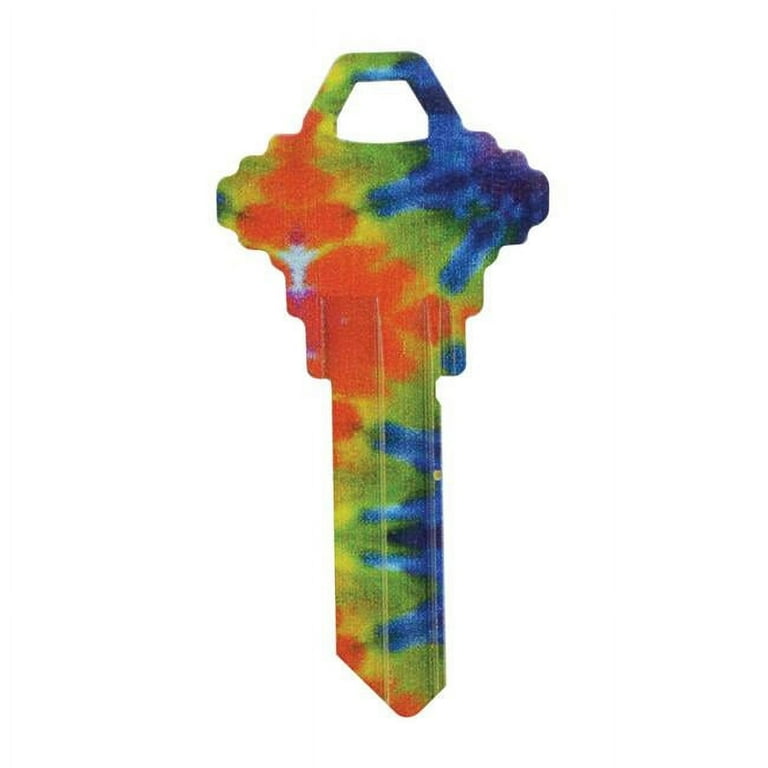 Hillman Wackey Tie Dyded House/Office Universal Key Blank Single Hillman Wackey Tie Dyded House/Office Universal Key Blank Single
