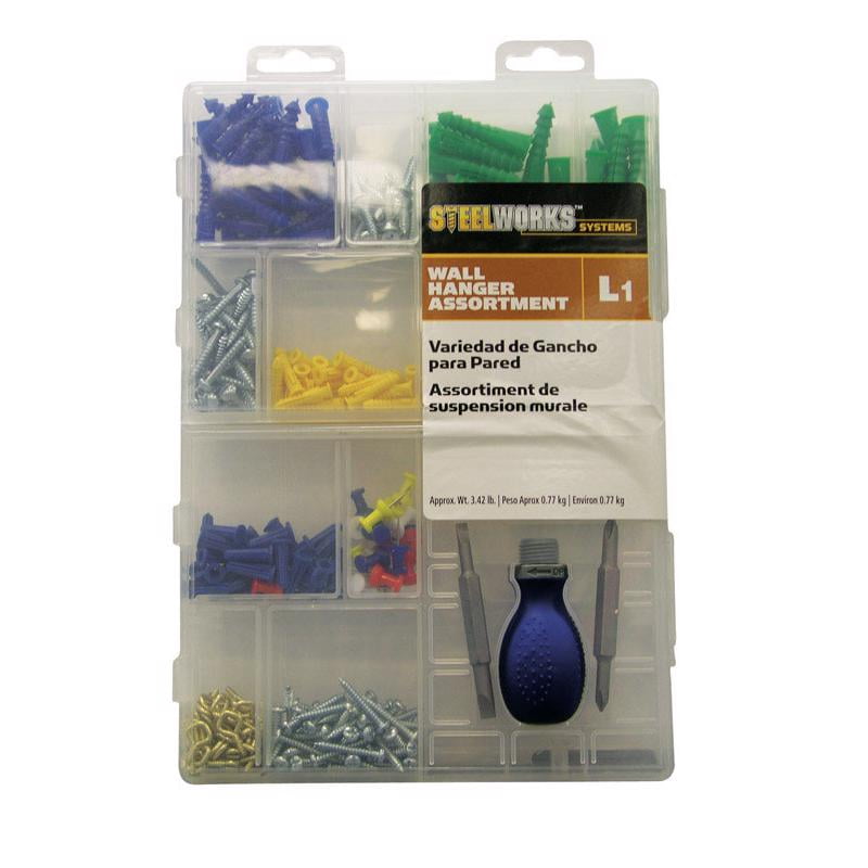 Hillman STEELWORKS L1 Assorted Picture Hanging Set 1 pk Hillman STEELWORKS L1 Assorted Picture Hanging Set 1 pk