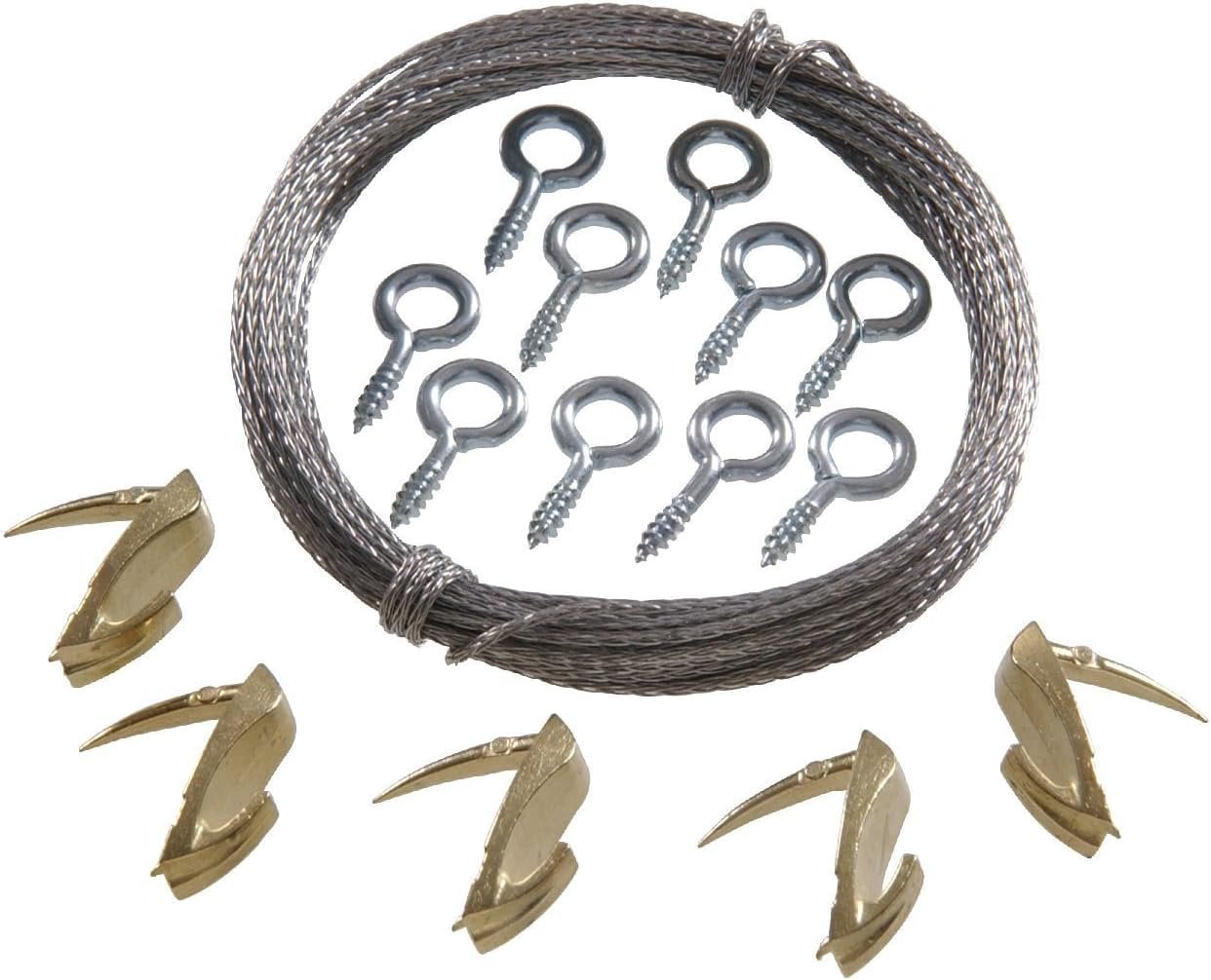 Hillman WallBiter Brass-Plated Silver Small Picture Hook 30 lb 4 pk Hillman WallBiter Brass-Plated Silver Small Picture Hook 30 lb 4 pk