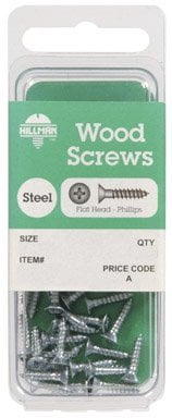 Hillman Wood Screws No. 10 X 1 " Phillips Flat Head
