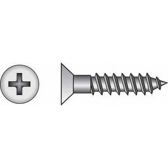 Hillman Wood Screws No. 6 X 1/2 " Phillips Flat Head Box 100