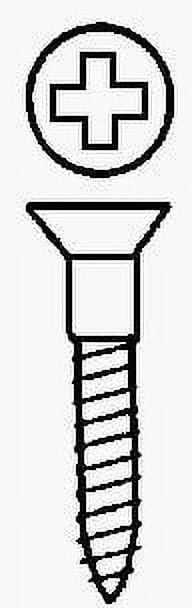 Hillman Wood Screws No. 8 X 1-3/4 " Phillips Flat Head Box 100