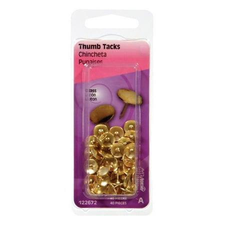 HILLMAN Yellow Push Pins 40 pk