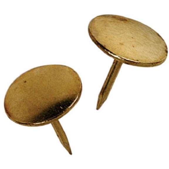 Hillman Anchor Wire Brass 23/64 In. x 15/64 In. Thumb Tack (40 Ct.) 122672