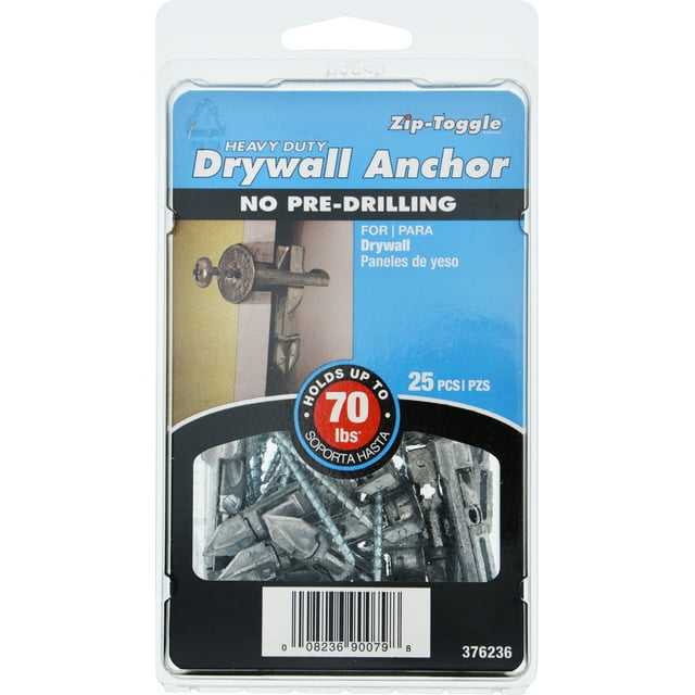 Hillman Zip Toggle Bolt, Drywall Anchor, Heavy Duty, Steel, Silver, 70