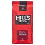 Hills Bros. 100% Arabica Whole Bean Coffee, Premium Gourmet Medium Roast, 32 oz