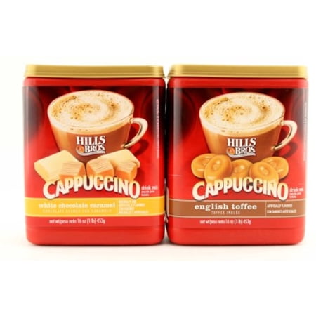 Hills Bros Cappuccino Variety Pack - White Chocolate Caramel And English Toffee