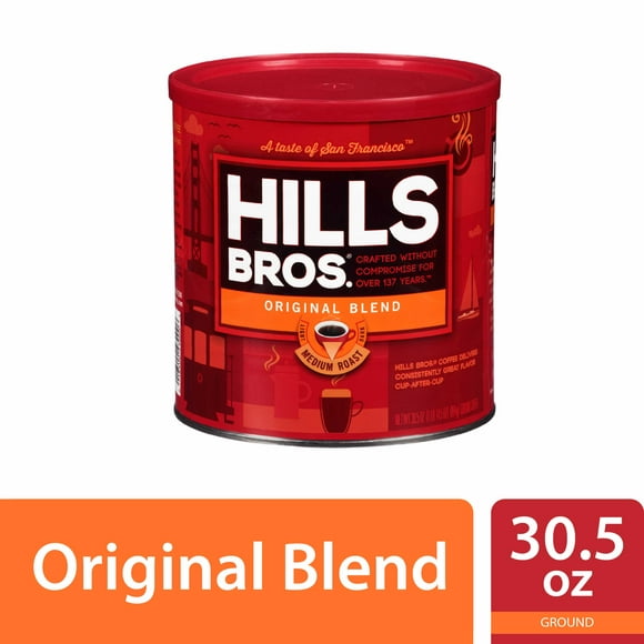 Hills Bros. Original Blend Ground Coffee, Medium Roast, 30.5 Oz. Can