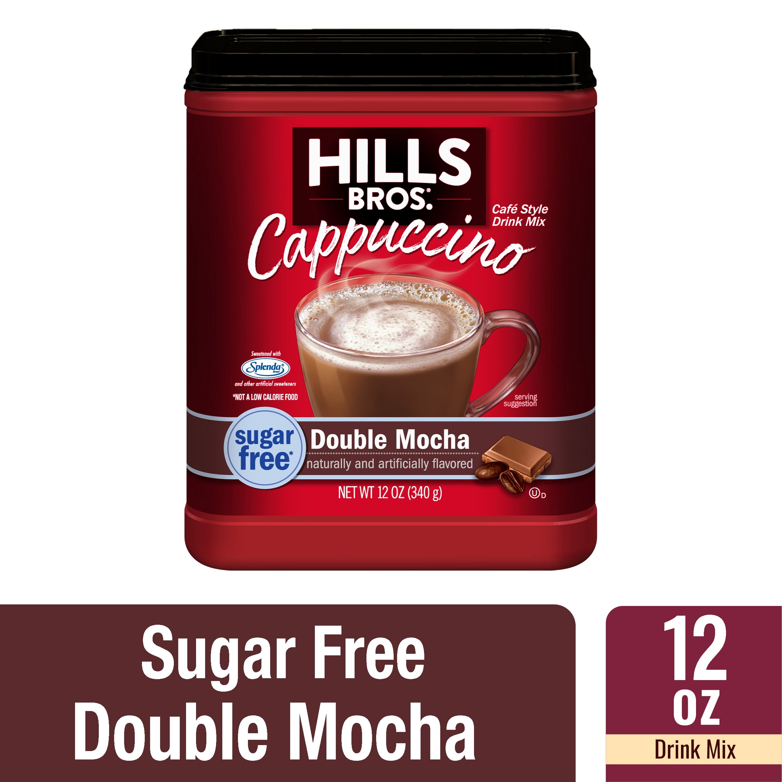 Hills Bros. Sugar-Free Double Mocha Cappuccino 12 oz Canister